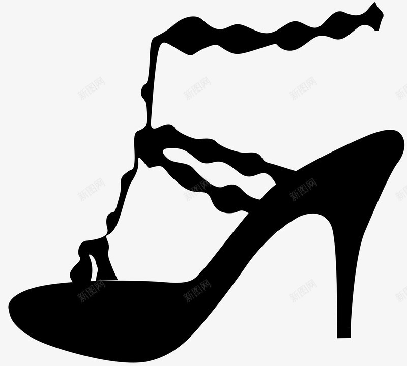 女士高跟鞋剪影矢量图图标ai_新图网 https://ixintu.com 女士高跟鞋剪影 平面设计 时尚 鞋子 矢量图
