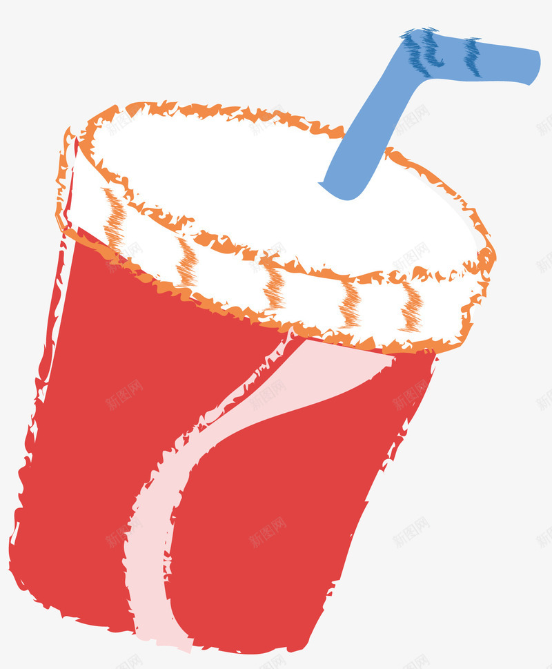 一杯奶茶png免抠素材_新图网 https://ixintu.com 多种口味 白色盒盖 红色包装杯 蓝色吸管 饮料