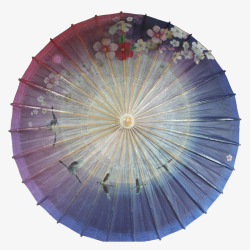 渐变色伞蓝紫渐变色伞高清图片