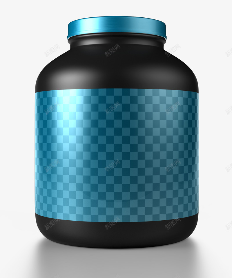 蓝色药品psd_新图网 https://ixintu.com 包装 效果图 瓶子 药品 贴图