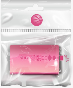 化妆品袋子粉色化妆品塑料袋子高清图片
