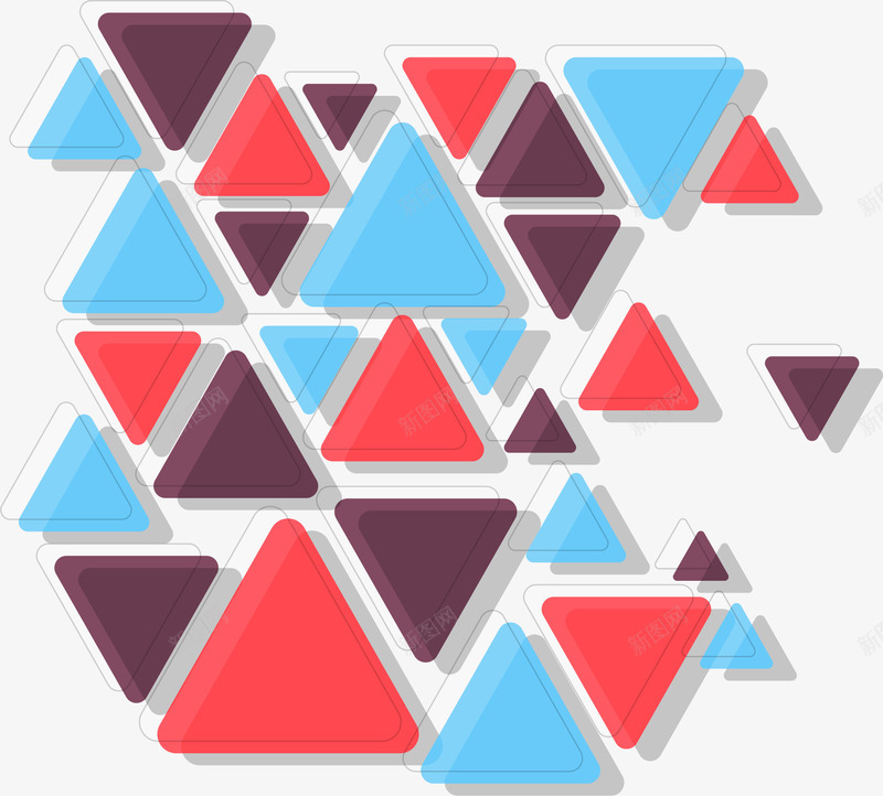 几何三角封面png免抠素材_新图网 https://ixintu.com 三角块 几何封面 彩色三角 抽象