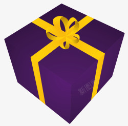 紫色包装盒子素材