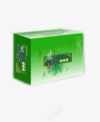 一个茶叶包装盒png免抠素材_新图网 https://ixintu.com 包装 盒子 绿色 茶叶