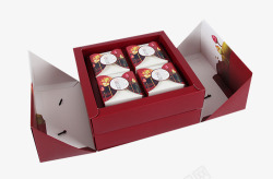 中式月饼中式对开式礼盒高清图片