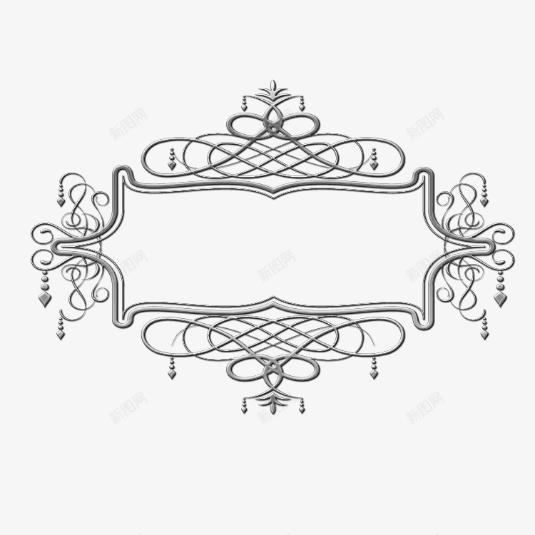 中式花纹png免抠素材_新图网 https://ixintu.com 中国风 中式 水晶 窗花 花纹 边框 透明