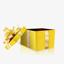 金色礼品包装盒素材
