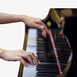 气质钢琴优雅的弹钢琴的双手高清图片