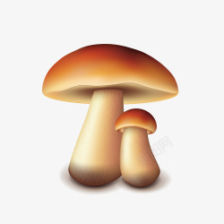 蘑菇效果图黄色的卡通蘑菇装饰高清图片