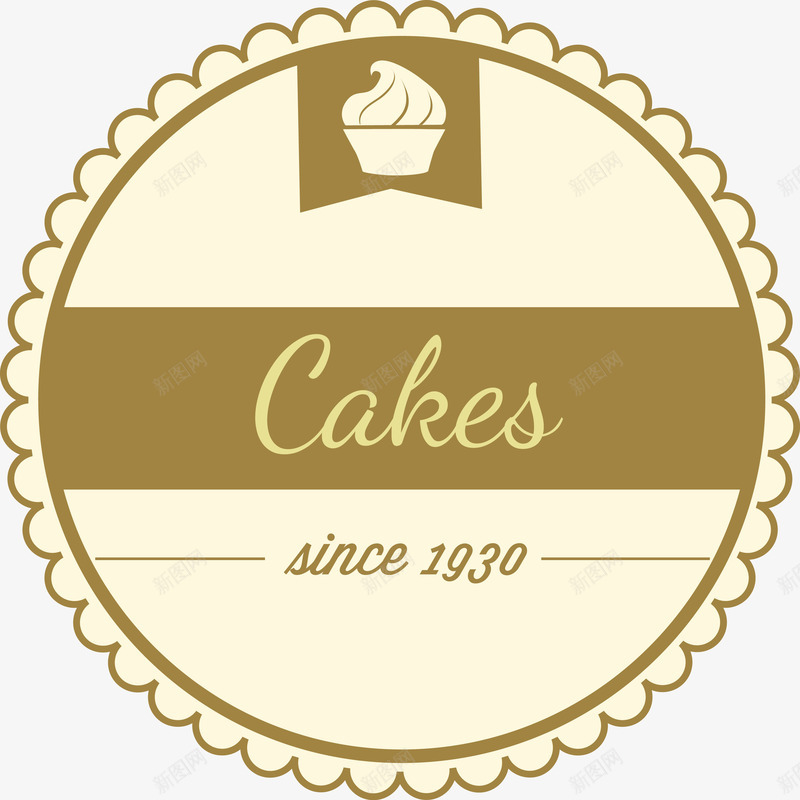 复古纸杯蛋糕LOGO图标png_新图网 https://ixintu.com LOGO 复古 手绘 烘焙 甜品 甜食 糕点 糕点logo 纸杯蛋糕 蛋糕 面包