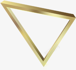 金色三角形png免抠素材_新图网 https://ixintu.com 金色 金色三角形