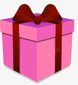 玫粉色眼罩玫粉色精致的磨砂礼物盒矢量图高清图片