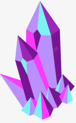 珍贵的水晶三角形多彩水晶矢量图高清图片