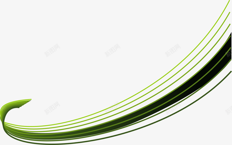 绿色曲线弧形png免抠素材_新图网 https://ixintu.com 弧形 曲线 梦幻 清新 简约 纹理 线条 绿色