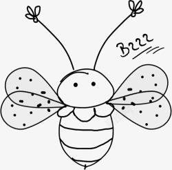 小蜜蜂简笔画素材