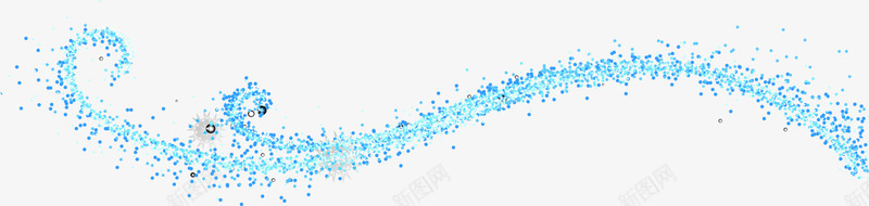 漂浮蓝色弧线png免抠素材_新图网 https://ixintu.com 梦幻 漂浮圆点 漂浮弧线 蓝色圆点 蓝色弧线 蓝色线条