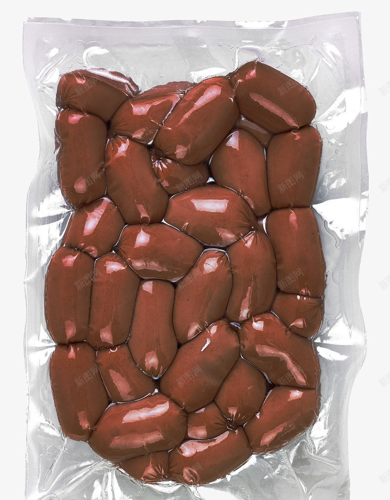 小红肠产品包装png免抠素材_新图网 https://ixintu.com 产品包装 密封袋 红肠 透明塑料袋