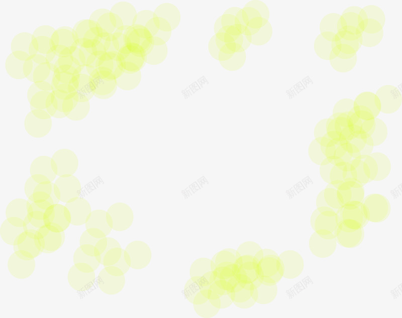 黄色眩晕圆点边框png免抠素材_新图网 https://ixintu.com 圆点 眩晕 边框 黄色