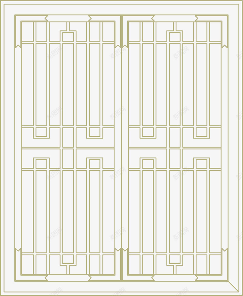 线条装饰复古窗棂矢量图ai免抠素材_新图网 https://ixintu.com 中国风窗棂 中式窗棂 古代窗棂 古典窗棂 窗子 装饰 装饰复古窗棂 矢量图