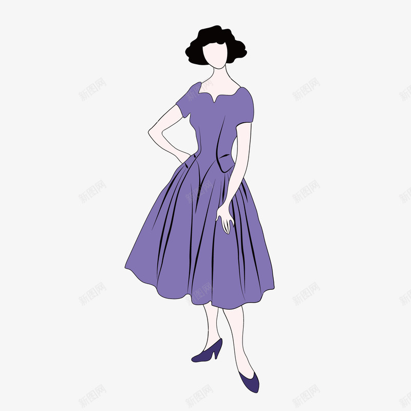 彩绘纹绣蓝色长裙中年妇女png免抠素材_新图网 https://ixintu.com 中年妇女 彩绘 纹绣 纹绣美女 蓝色 长裙