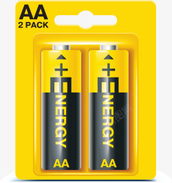 黄色电池包装元素矢量图素材