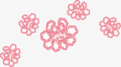 花朵中国风式构图矢量图素材
