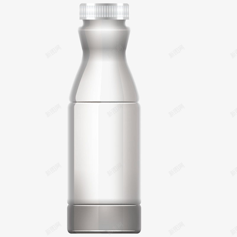 塑料瓶png免抠素材_新图网 https://ixintu.com 包装 瓶子 白色 透明 透明塑料瓶样机