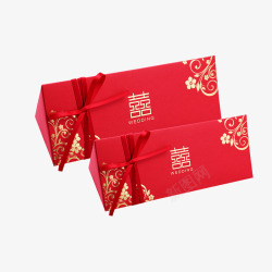 喜糖矢量素材红色糖盒包装高清图片