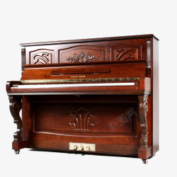 卡罗德棕色复古花纹钢琴高清图片