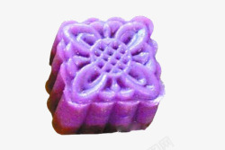 广式黄金糕免抠PNG实物紫薯方糕高清图片