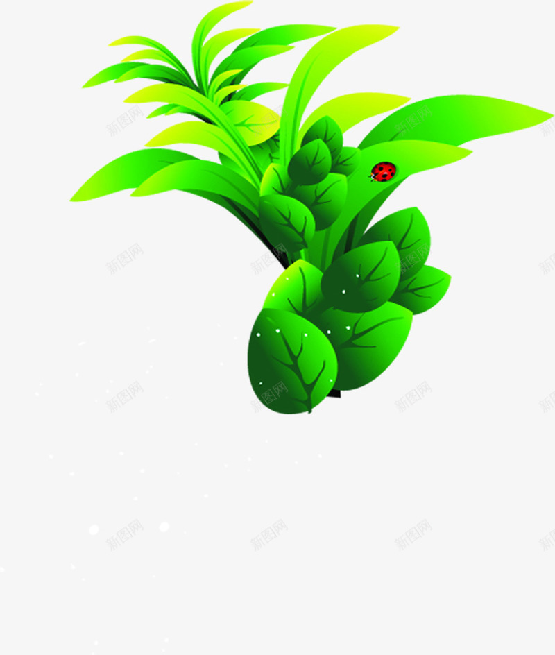 卡通树叶植物绿色效果图png免抠素材_新图网 https://ixintu.com 卡通 效果图 树叶 植物 绿色
