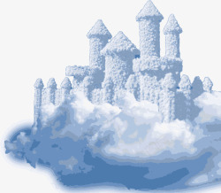 梦幻城堡素材云端的梦幻城堡高清图片