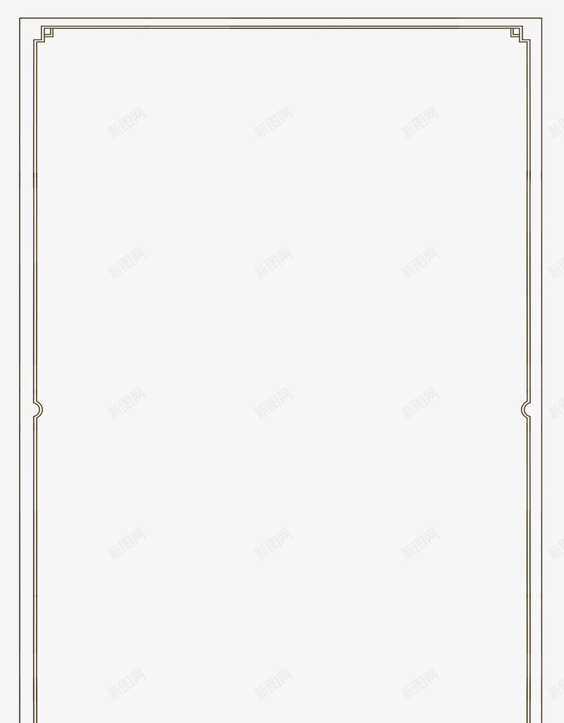 中式边框png免抠素材_新图网 https://ixintu.com 中式纹样 棕色 边框 边角装饰