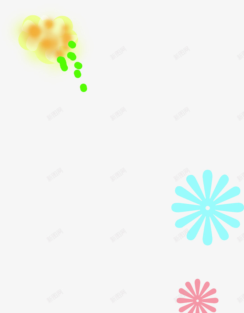 彩色手绘悬浮烟花抽象png免抠素材_新图网 https://ixintu.com 彩色 悬浮 抽象 烟花