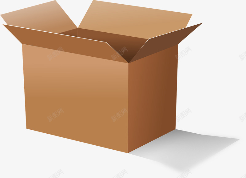 棕色卡通纸箱子png免抠素材_新图网 https://ixintu.com 卡通箱子 手绘箱子 效果图 棕色箱子 牛皮纸箱子 箱子 纸箱子