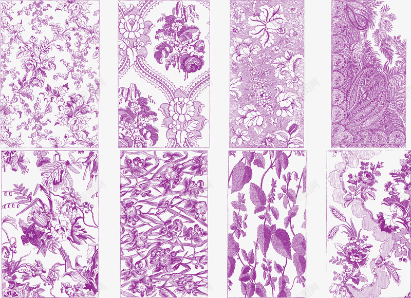 紫色中式花边矢量图ai免抠素材_新图网 https://ixintu.com 中国风 中式花边 宫廷花纹 纹理 矢量图