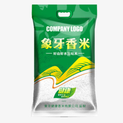 象牙香米绿色包装素材