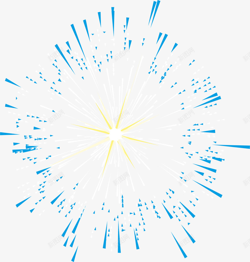 春节蓝色水彩烟花png免抠素材_新图网 https://ixintu.com 喜庆 春节烟花 水彩烟花 烟花绽放 礼花 蓝色烟花