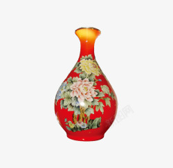 花瓶二结婚喜庆红色古代花瓶二高清图片