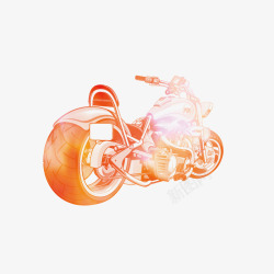 平面摩托车素材时尚摩托背景矢量图高清图片