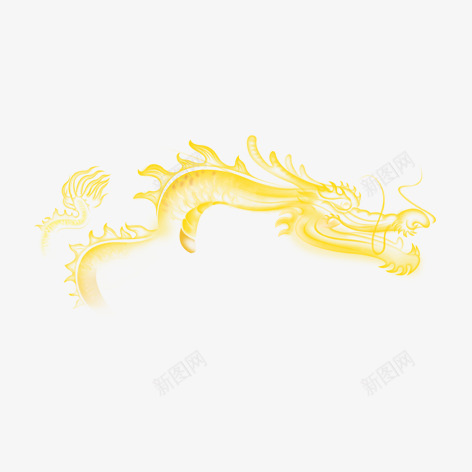 金色的龙png免抠素材_新图网 https://ixintu.com 古风 装饰 金色 龙