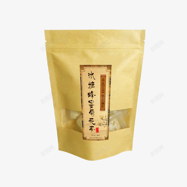 袋装冰糖蜂蜜菊花茶psd_新图网 https://ixintu.com png图片素材 免费png素材 包装 美食 花茶