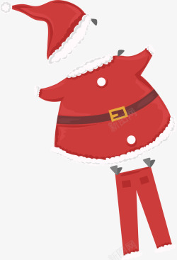 红色裤子圣诞节圣诞老人服饰高清图片