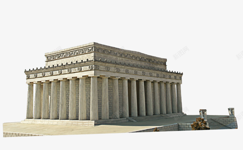 希腊帕特农神殿png免抠素材_新图网 https://ixintu.com 希腊特色 旅游建筑景点