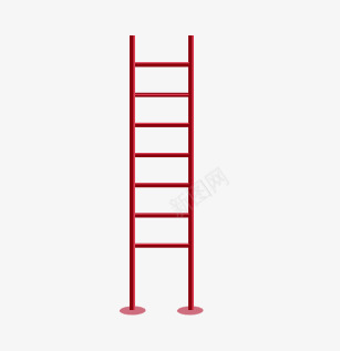 红色手绘梯子图标图标
