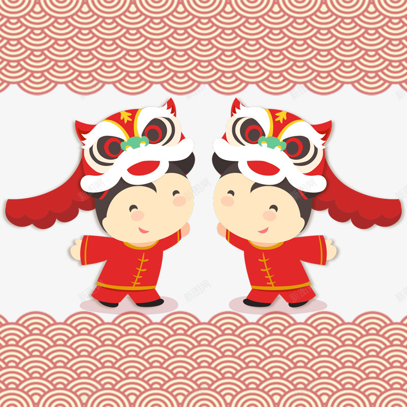 传红衣服的小孩psd免抠素材_新图网 https://ixintu.com 喜庆 帽子 老虎帽子 花边 过年