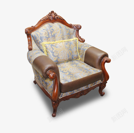 沙发座椅png免抠素材_新图网 https://ixintu.com 中式家具 座椅 木质 沙发