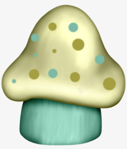 卡通圆点蘑菇素材