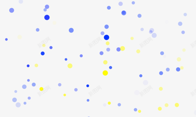 圆点png免抠素材_新图网 https://ixintu.com 漂浮 点状 网页 蓝色 黄色