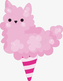 粉色冰淇淋粉色棉花糖矢量图高清图片